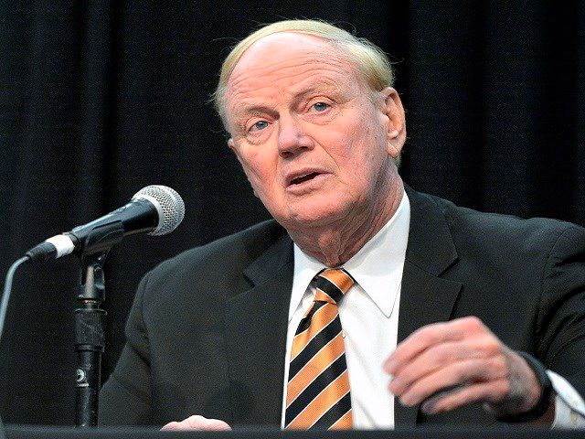 eb. 5, 2016, file photo, University of Louisville president James Ramsey addresses the media in Louisville, Ky. Ramsey is stepping down and Kentucky Gov. Matt Bevin will appoint a new board of trustees at the school...(AP Photo/Timothy D. Easley, File)